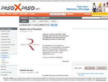 Tablet Screenshot of licencias-y-documentos.pasoxpaso.net